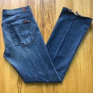 7 For All Mankind Boy Cut, Boot Cut Jeans, Size 31